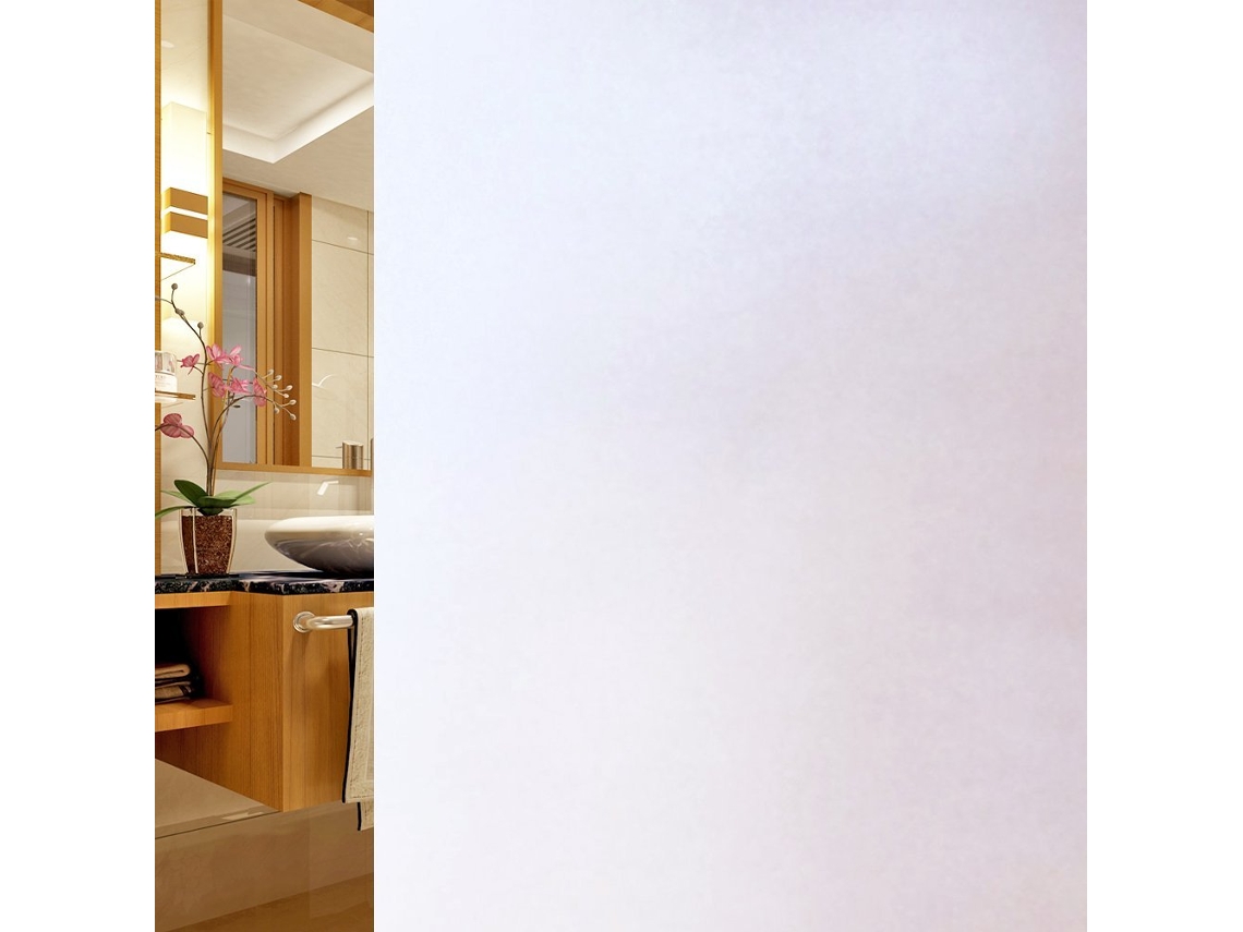 Filme De Privacidade Para Janela Branco Fosco Adesivo De Vidro Sem Adesivo Para Casa Banheiro Escritório Sala De Reunião 45 X 200 Cm