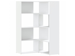 Corner Bookcase, Corner Bookcases Vidaxl Branco Madeira Processada (n/a)