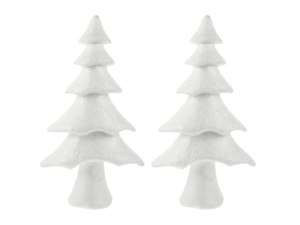 Enfeite De Árvore De Natal Olysi Shop (40 X 24 Cm, Espuma Branca, Pacote Com 2)
