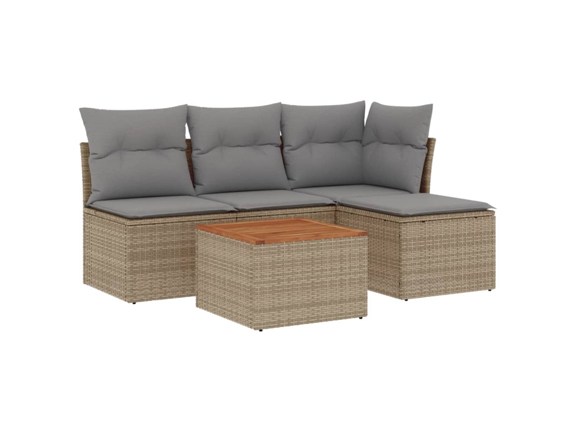 Garden Sofa Set, Garden Sofa Sets Vidaxl Bege Rattan / Vime (n/a)