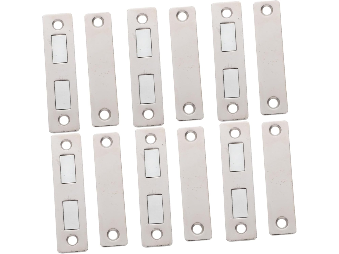 Conjunto de 6 Fechos Magnéticos para Portas de Armários, Fechamento Invisível com Adesivo e Parafusos SFUSHOS