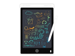 Tablet Eletrônico Lcd para Escrita À Mãoprancheta de Desenho + Pincel Grosso 21,5 Cm, Branco creme com Caixa de Presente CHENNNLS