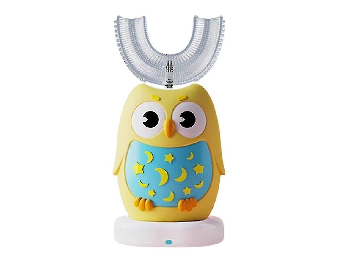 Escova de Dentes Infantil em Formato U com Cabeça Silicone Macio, Limpeza Oral 360°, Elétrica Pa Ra Crianças. GOKOCO