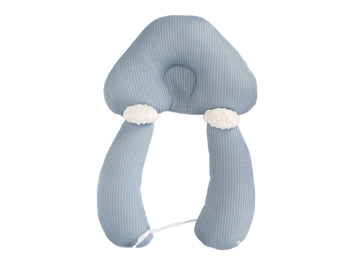 Mali almofada de Modelagem para Cabeça de Bebê Ajustável Soft Suporte Craniano Azul