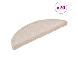 Vidaxl Tapetes De Escada 20 Peças 56x17x3 Cm Cinza-claro Semicircular