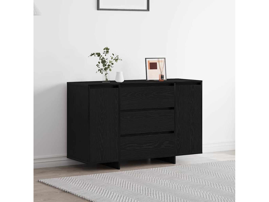 Vidaxl Buffet Carvalho Preto 120 X 41 X 75 Cm Derivados De Madeira