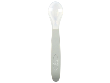 TOM & ZOÉ Colher de Silicone para Bebê Cinzento