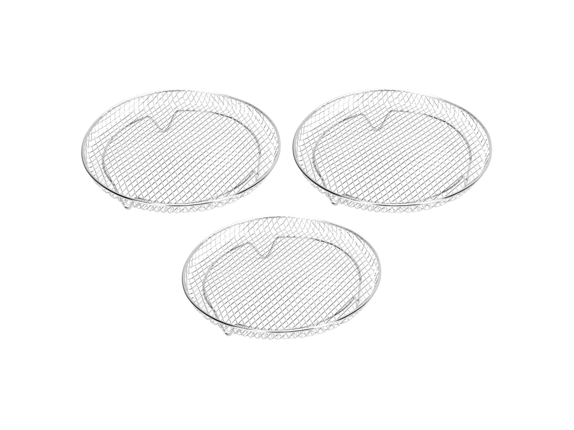 Prateleira de Fritadeira Primerox de 3 camadas, empilhável, em aço inox 304, com acessórios
