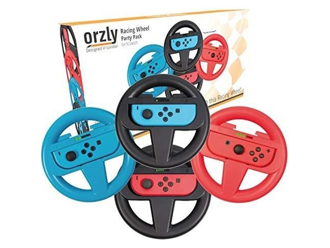 Volantes Joy-con Lurelia Compatível Com Switch, Em Aço, Vermelho