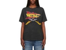 Rockinstone Back To The Future Movie Back To Japan Heather Black Adult T-shirt Size:m