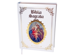 Livro Bíblia Católica Sagrada Família Capa Branca de Geovana Muniz (Português)