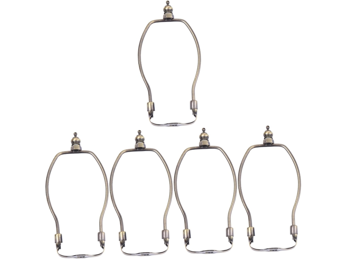 Conjunto De 5 Suportes Decorativos Para Cúpulas De Abajur Em Bronze No Formato De Harpa