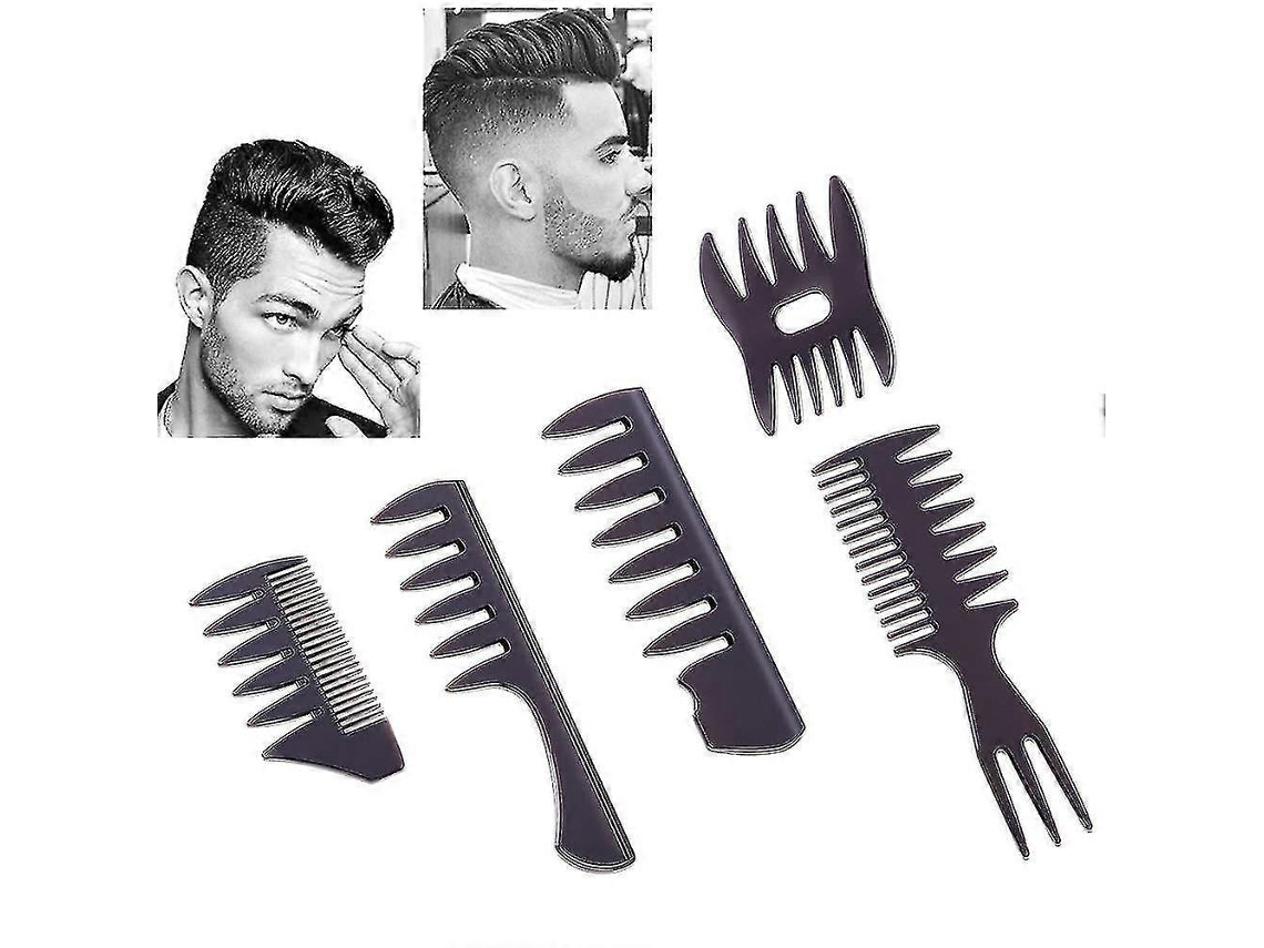Conjunto De Pentes Para Modelar Cabelos, Pacote Com 5, Escovas Profissionais Retrô Para Cabeleireiro, Cuidados Com Os Cabelos Jinyubo Store