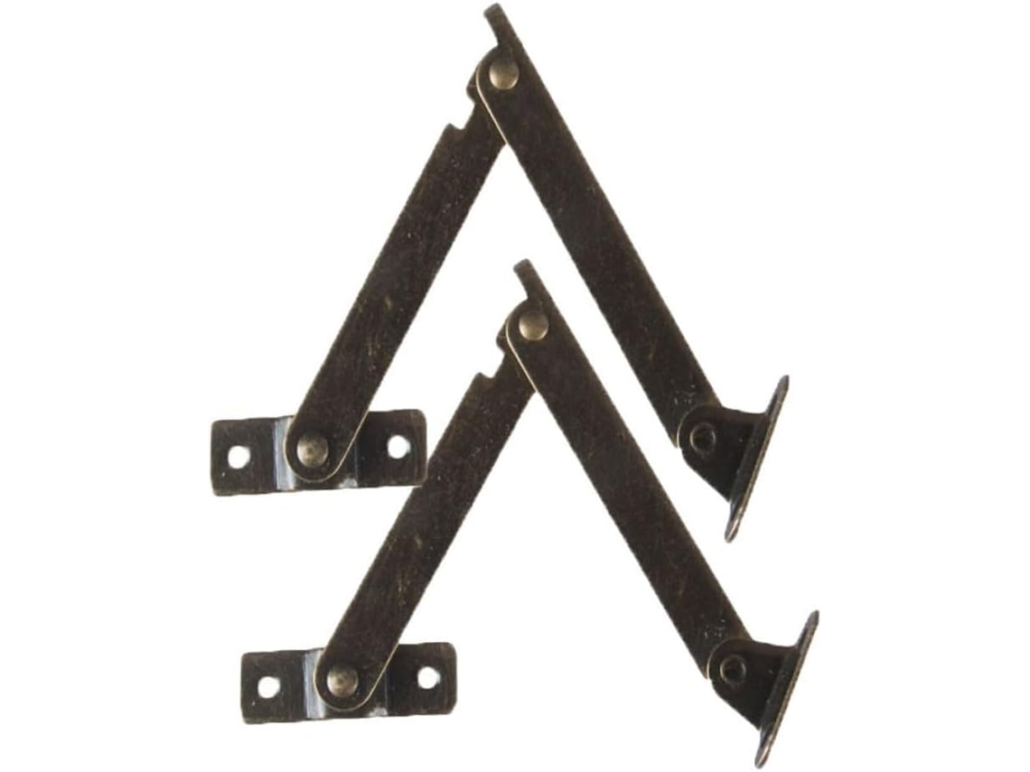 Conjunto De 2 Dobradiças Canto Madeira Com Movimento Suave E Design Retrô Para Uso Doméstico Caixas Grandes