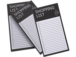 Bloc-notes Magnétique Pour Liste De Courses, 3 Livres Noir