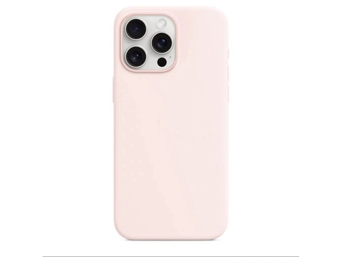 Capa Para Iphone 17 Pro Cinza Rosa Silicone Líquido Sólido Com Proteção Total