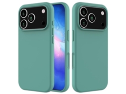 Capa De Silicone Para Iphone 17 Pro Max - Cor Sólida - Verde Agulha De Pinheiro