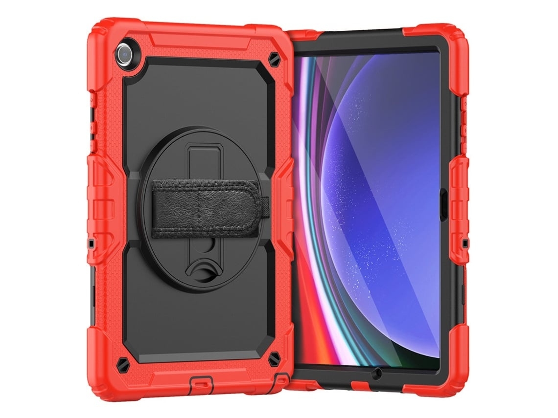 Capa Para Tablet Lurelia, Compatível Com Samsung Galaxy Tab S6 Lite P610 P615 De Silicone, Vermelho, Silicone, Proteção Antiquedas, Vidro Temperado