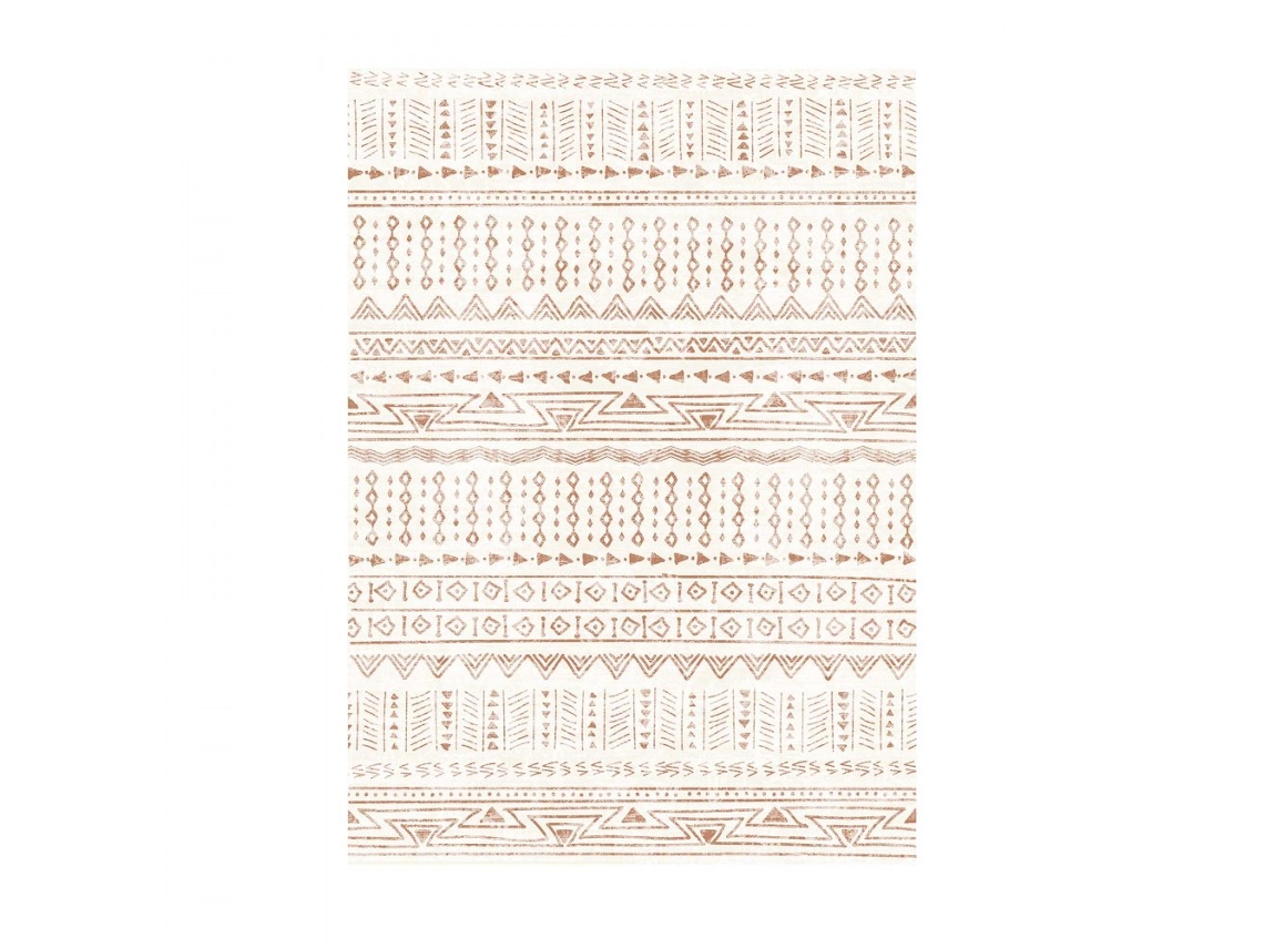 Tapete Moderno Lavável 152x213 Cm Bege Com Base Antiderrapante Tekmaquinas