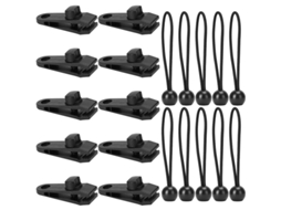 Rebe-10 Pinzas Multifuncionales Para Toldos Com 10 Tensores De Borracha, Ideal Para Camping E Tendas De Campanha