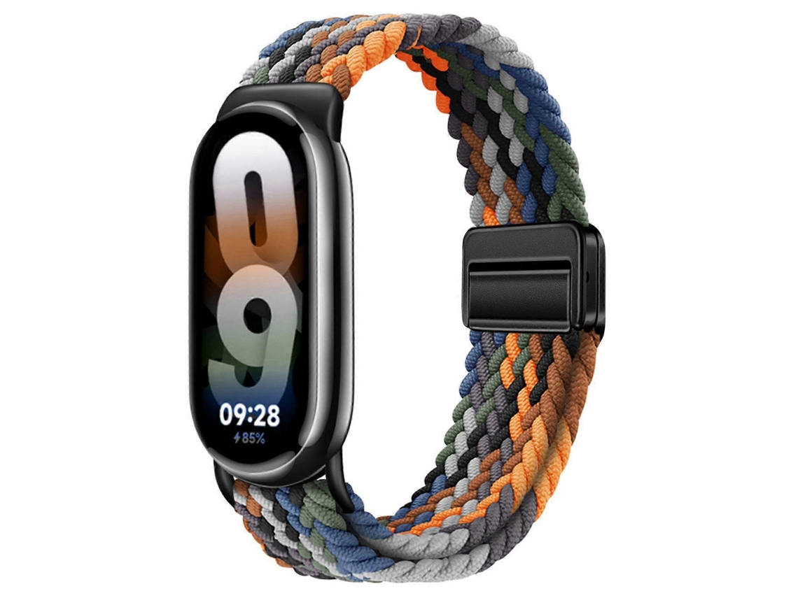 Pulseira De Nylon Trançado Com Fecho Magnético Para Xiaomi Smart Band 10/9/8