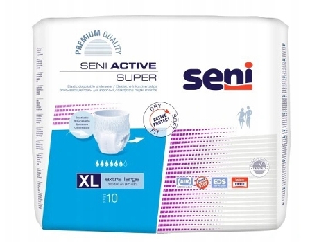 Fraldas Incontinência Seni Active Super Extra Large, Pack 10 Tzmo