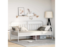Vidaxl Estrutura De Cama De Dia Branco 107 X 203 Cm Aço Revestido A Pó