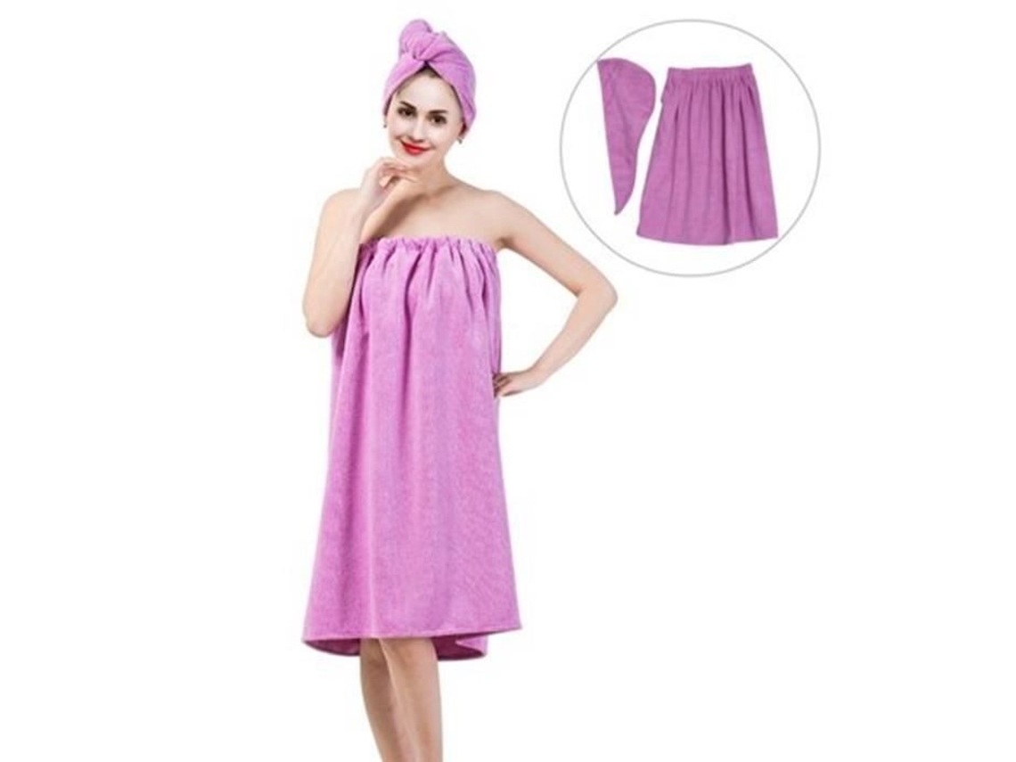 Ebtools Conjunto de Banho e Roupinha Ebtools Soft Spa com Touca de Secagem Rápida para Cabelo, Ideal para Mulheres BRILVIBERA