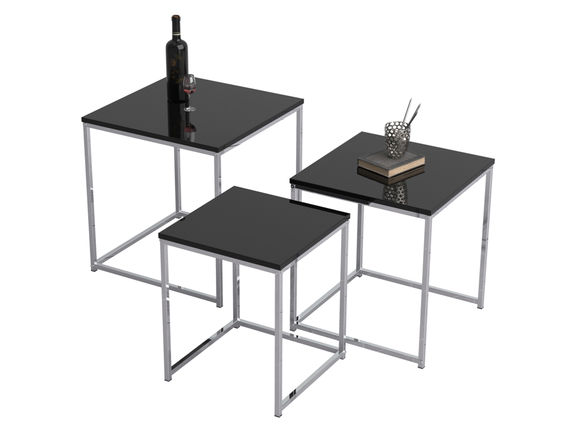Mesa Lateral De 3 Peças Mesa De Centro Mesa De Sofá Vcm