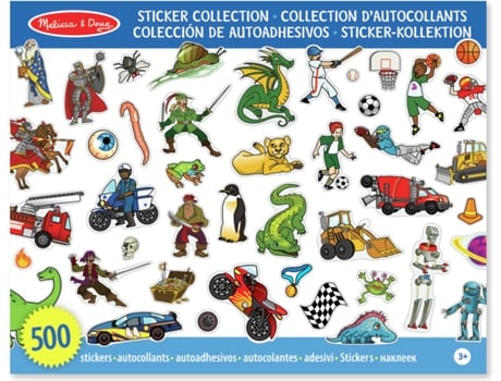 Livro de Autocolantes 500+ Stickers - Dinosaurs, Vehicles, Space, And More
