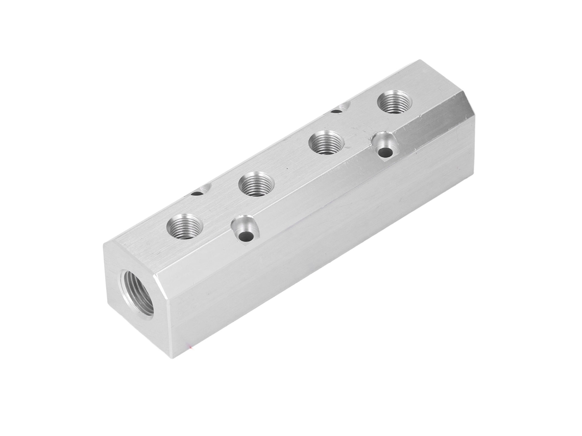 Bloco De Manifold De Ar Pneumático Alumínio 40x40mm