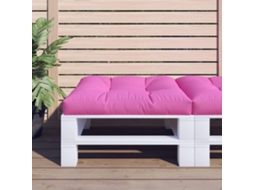 Vidaxl Almofadão Para Sofá De Paletes 80x80x12 Cm Tecido Rosa