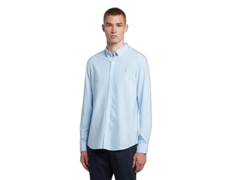 Camisa para Homem FARAH (L - Algodão - Azul)