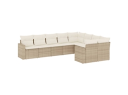 Garden Sofa Set, Garden Sofa Sets Vidaxl Bege Rattan / Vime (n/a)