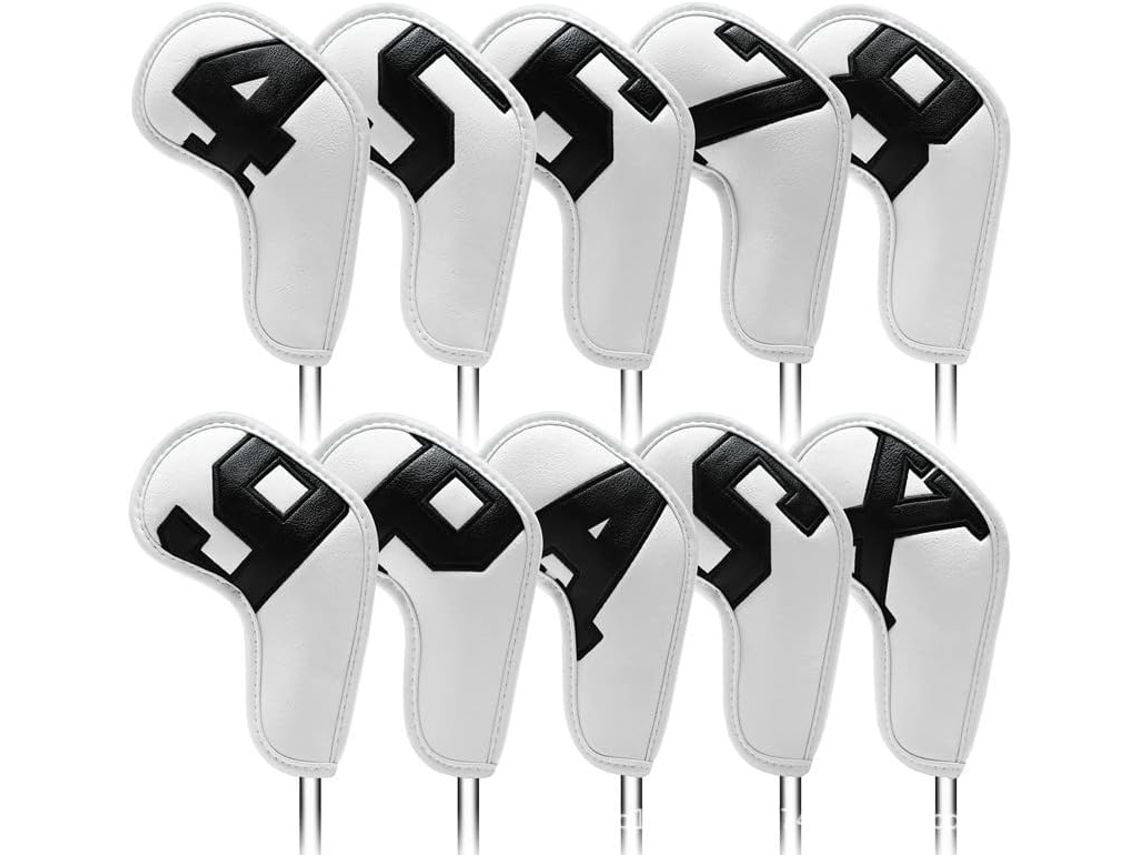 Conjunto de 10 Capas Protetoras para Tacos de Golfe (2 Cores)