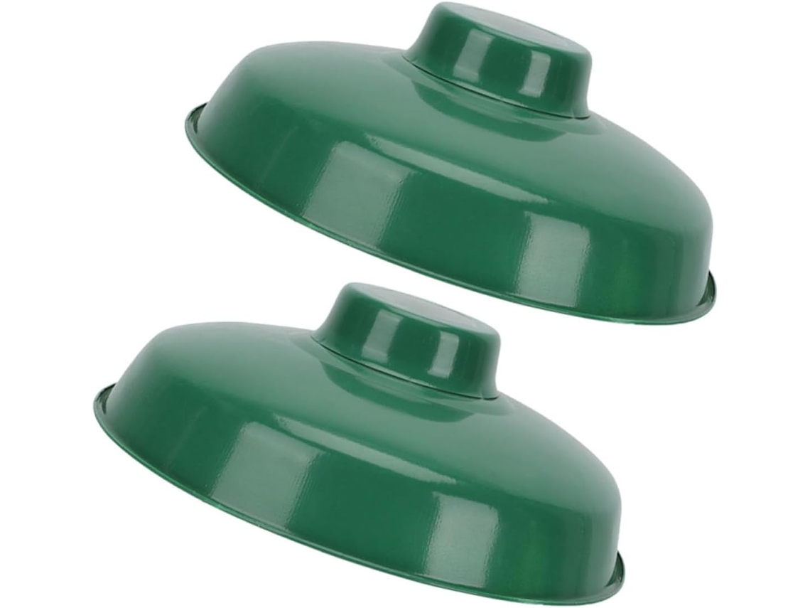 Conjunto De 2 Abajures Esmaltados Retrô Para Luminárias Externas, Proteção Durável Para Jardins Industriais