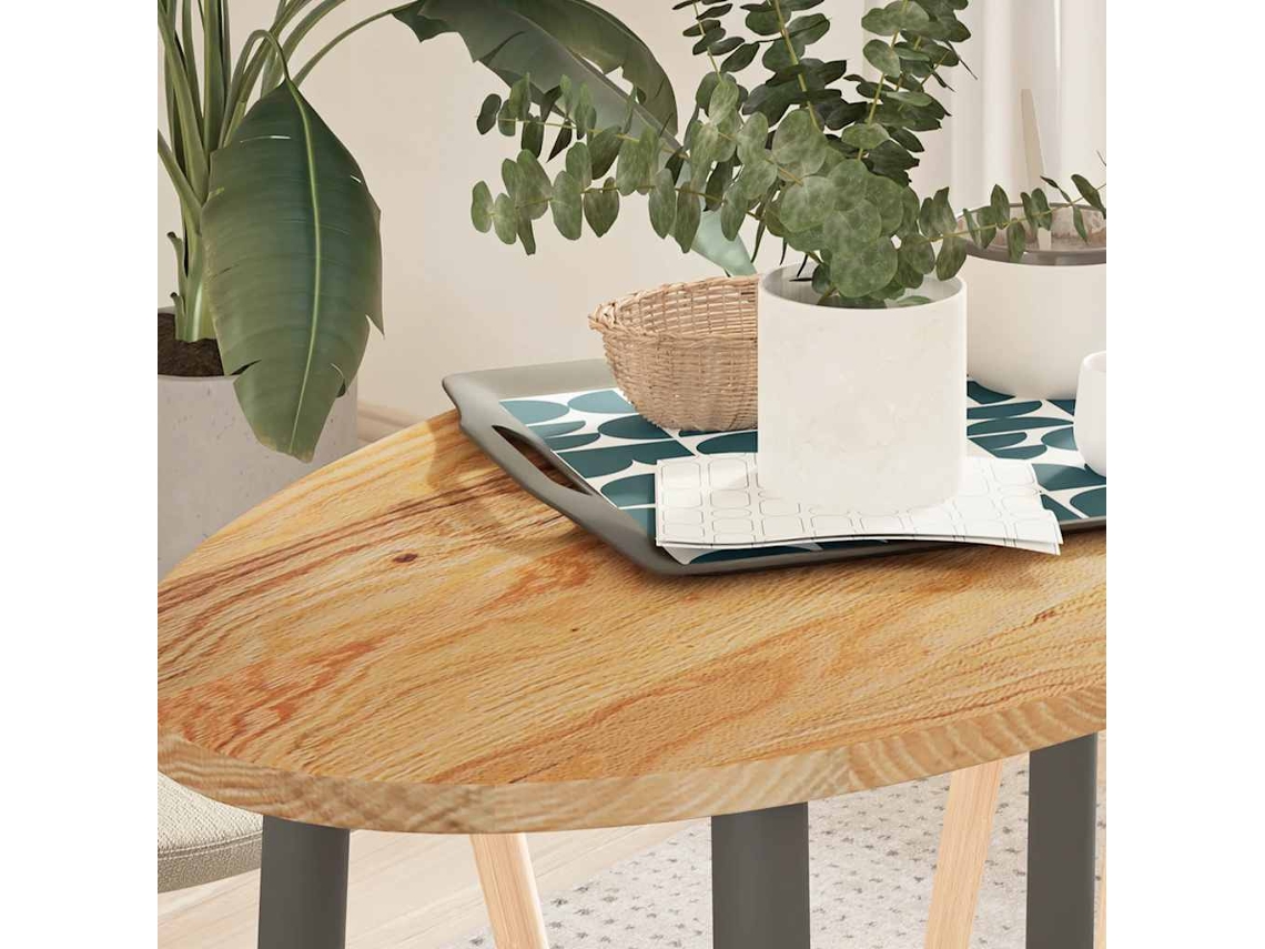 Vidaxl Tampo De Mesa 100x50x2 Cm Carvalho Maciça Oval Castanho-claro