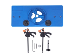 Jig Para Dobradiça Oculta 35mm Com 2 Ganchos F Kit Guia De Perfuração Porta Armário Azul