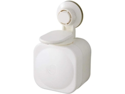 Dispenser de sabonete Nova Line de parede, ABS, manual, sanitário, sem furo, reutilizável, 8.5x9x15cm, branco 2025 S/MARCA