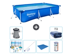 Bestway Piscina Bestway Steel Pro Retangular - 300x201x66 Cm - 7-peças S21555