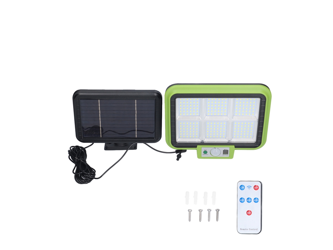 Lâmpada Solar Externa com Painéis Rotativos Sensor de Movimento Ip65 para Jardim e Quintal