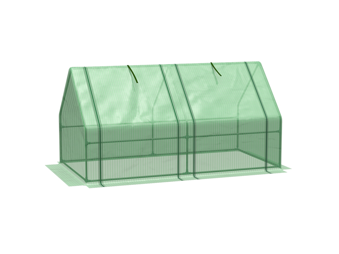 Estufa Outsunny 180x90x90cm Tomates Plantas Verde VELTRIX