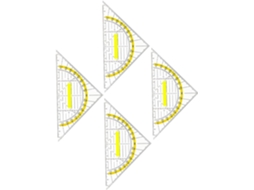 Conjunto de Transferência Transparente Nuobesty com 4 Peças, Cabo e Régua de Escala Geométrica para Desenho e Matemática.