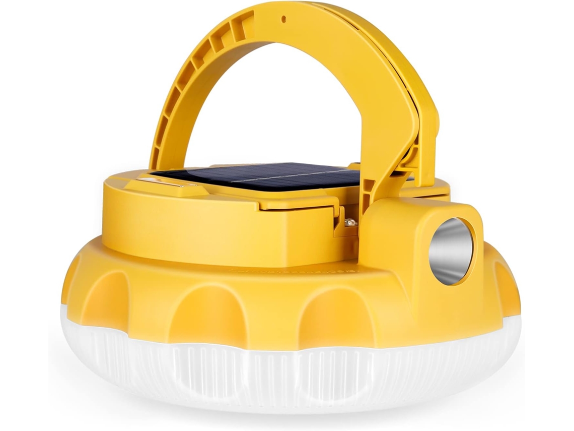 Lanterna de camping led, energia solar, 4800mah, carregamento via cabo tipo c AQUAFORGE