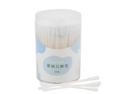 Cotonetes LAXISCREED para Bebê 200pcs Duas Pontas