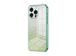 Capa Para Iphone 16 Pro Max - Glitter Degradê - Acabamento Eletroplaqueado