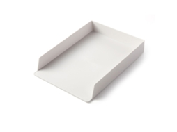 Organizador de mesa A4 faça você mesmo com grande capacidade em resina ABS cinza e branco 32,5 x 24 x 5