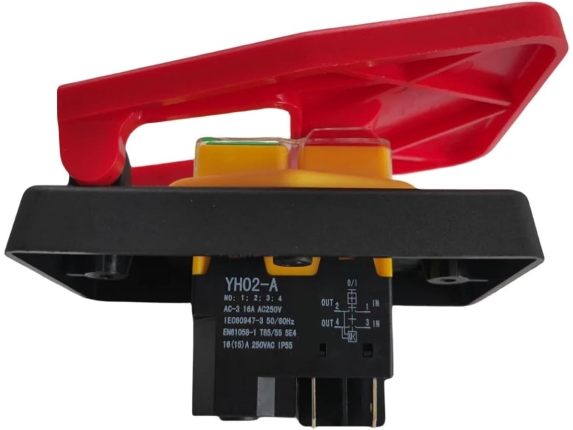 1 Interruptor De Botão Pressão 4 Pinos, Liga Desliga, 16a, Proteção Contra Queda De Energia Subtensão, Interruptor De