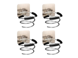 Conjunto de 4 Suportes Espirais Parede para Secador Cabelo Organizador Ferramentas Cabeleireiro e Sec Ador GOKOCO