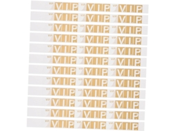 Pacote Com 100 Pulseiras Vip Douradas À Prova D Água Para Eventos, Feitas De Papel Sintético Durável E Visível, Ideais